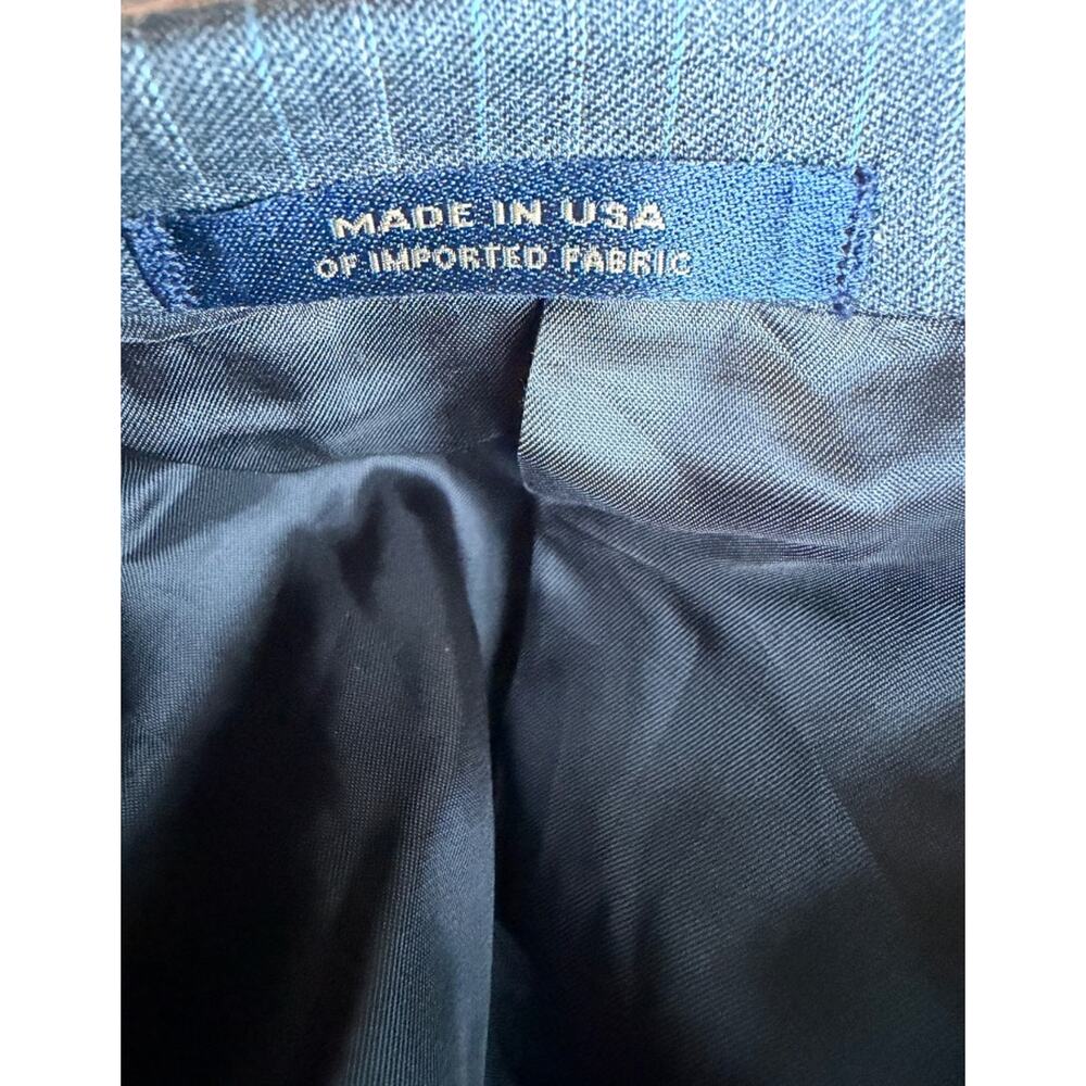 Dillard’s Gold Trumpeter Gray Pinstripe Blazer Men’s Suit Jacket 42R Made In USA - Picture 8 of 10